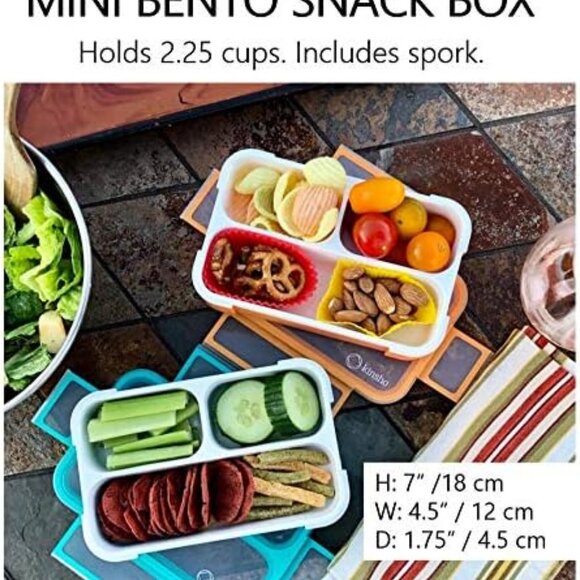 Snack Containers - SMALL Bento Lunch Boxes for Kids Girls Boys 4 Pack - Picture 2 of 5